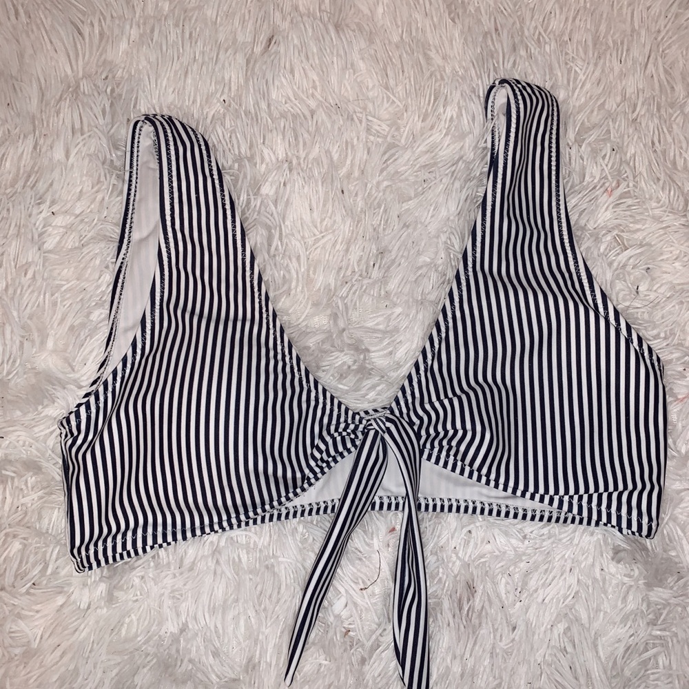 NEW bikini navy and white striped